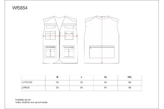 CHALECO MULTIBOLSILLOS FUTURE WF5854 Azulina Foto