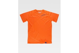 CAMISETA MANGA CORTA TÉCNICA FLÚOR S6610 Naranja A.V. Foto