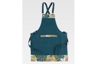 DELANTAL CON PETO ESTAMPADO COMBINADO M758 Verde militar Foto