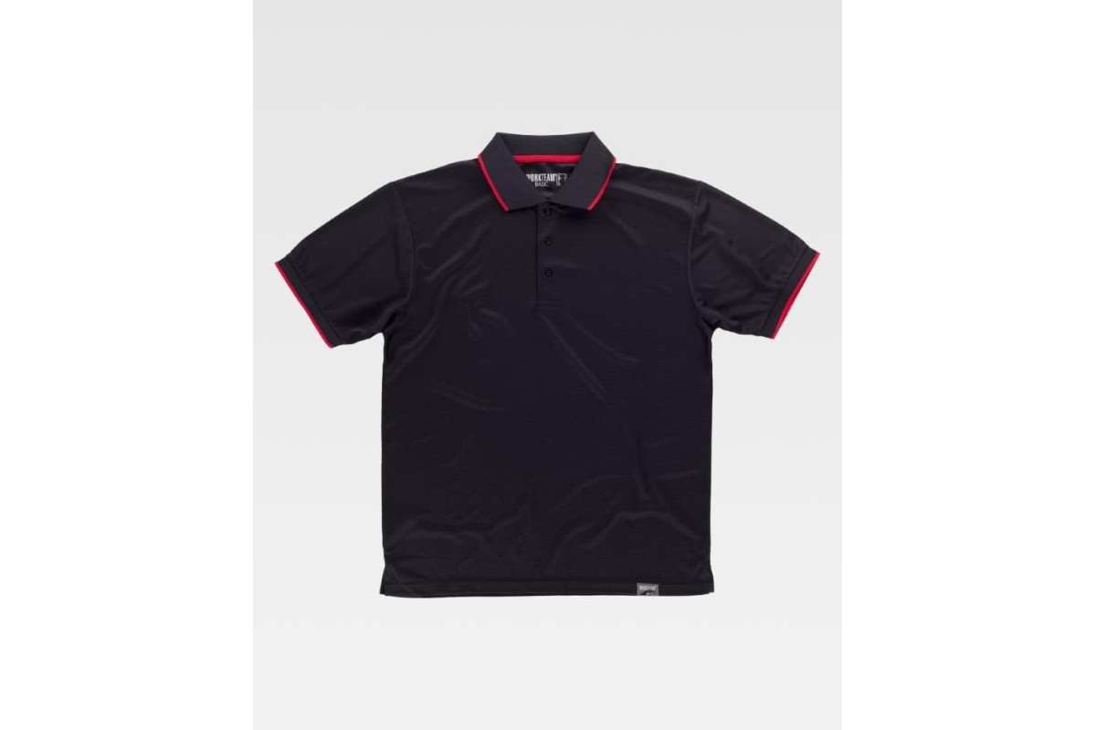 POLO MANGA CORTA UNISEX S6540 Negro Foto