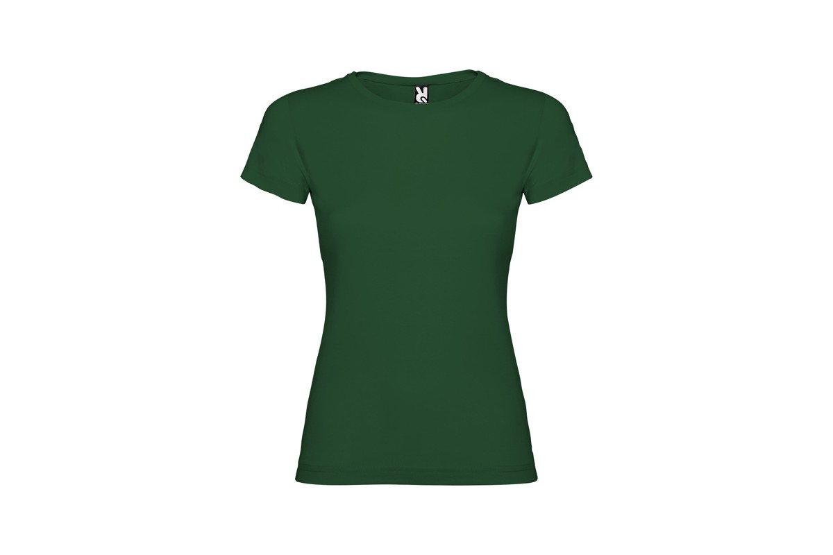 CAMISETA ENTALLADA MANGA CORTA ALGODÓN Verde botella Foto