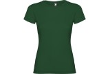 CAMISETA ENTALLADA MANGA CORTA ALGODÓN Verde botella Foto