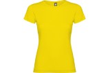 CAMISETA ENTALLADA MANGA CORTA ALGODÓN Amarillo limón Foto