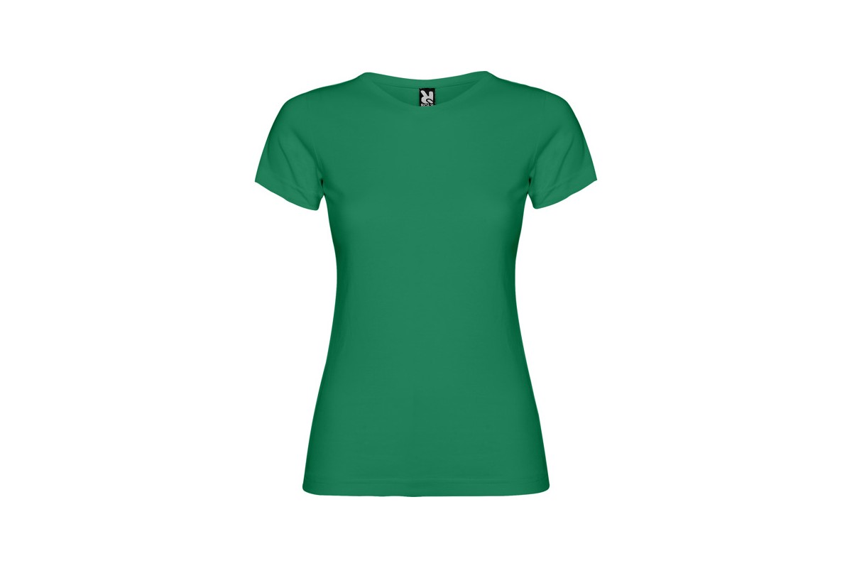 CAMISETA ENTALLADA MANGA CORTA ALGODÓN Verde Kelly Foto