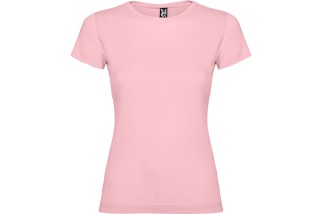 CAMISETA ENTALLADA MANGA CORTA ALGODÓN Rosa pastel Foto