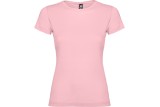 CAMISETA ENTALLADA MANGA CORTA ALGODÓN Rosa pastel Foto