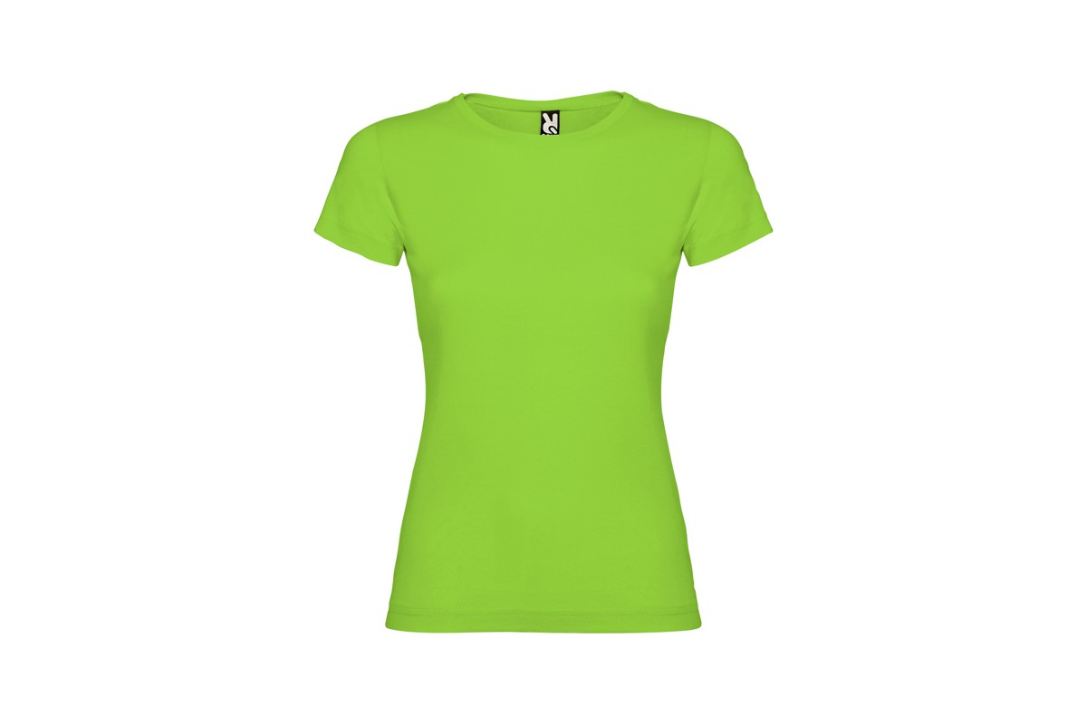 CAMISETA ENTALLADA MANGA CORTA ALGODÓN Verde manzana Foto