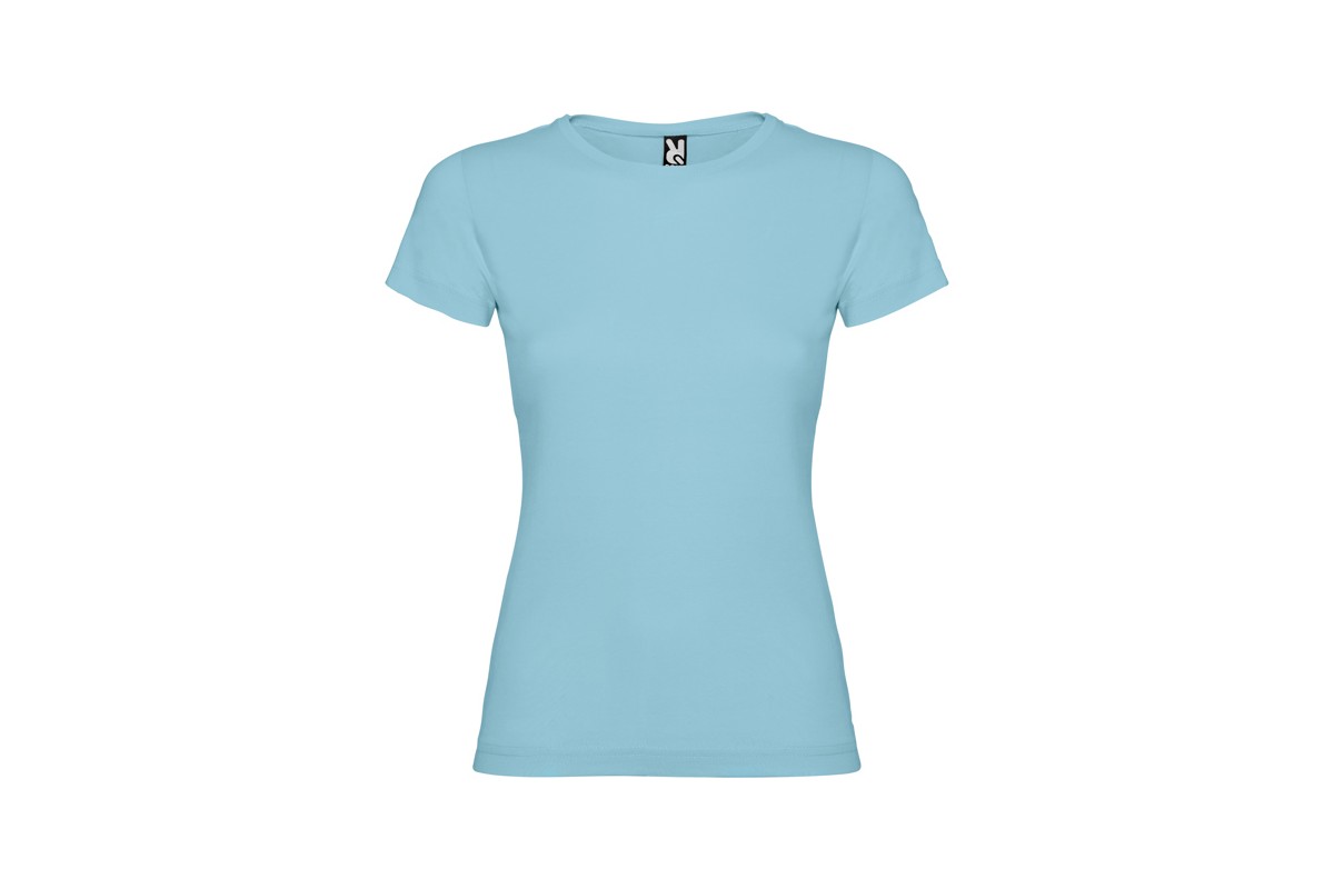 CAMISETA ENTALLADA MANGA CORTA ALGODÓN Celeste Foto