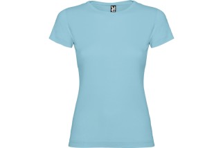 CAMISETA ENTALLADA MANGA CORTA ALGODÓN Celeste Foto