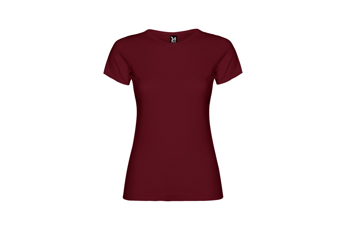 CAMISETA ENTALLADA MANGA CORTA ALGODÓN Granate Foto