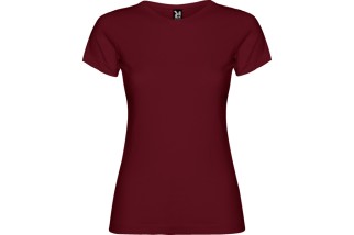 CAMISETA ENTALLADA MANGA CORTA ALGODÓN Granate Foto