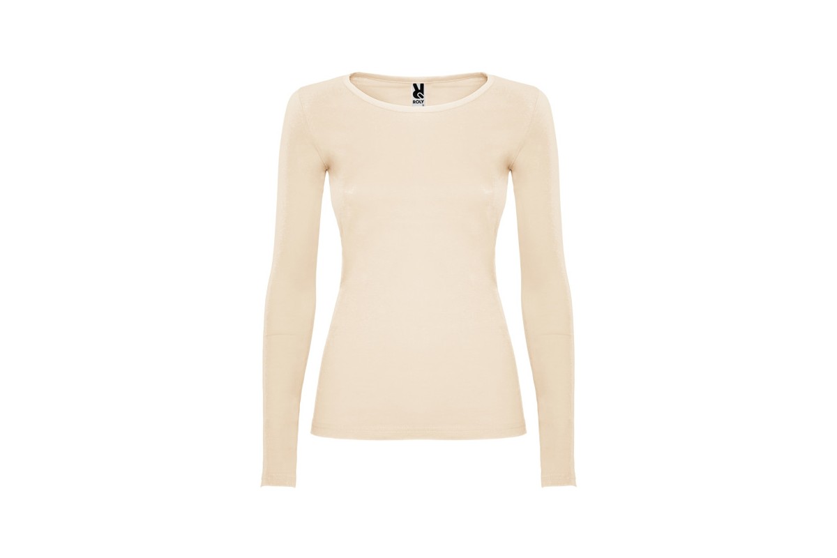 CAMISETA MANGA LARGA ALGODÓN MUJER Beige Foto