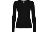 CAMISETA MANGA LARGA ALGODÓN MUJER Negro Foto