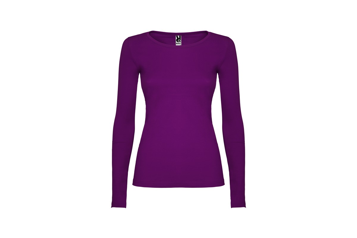 CAMISETA MANGA LARGA ALGODÓN MUJER Morado Foto