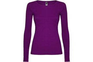 CAMISETA MANGA LARGA ALGODÓN MUJER Morado Foto