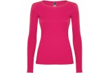 CAMISETA MANGA LARGA ALGODÓN MUJER Fucsia Foto