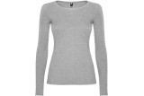 CAMISETA MANGA LARGA ALGODÓN MUJER Gris Claro Foto