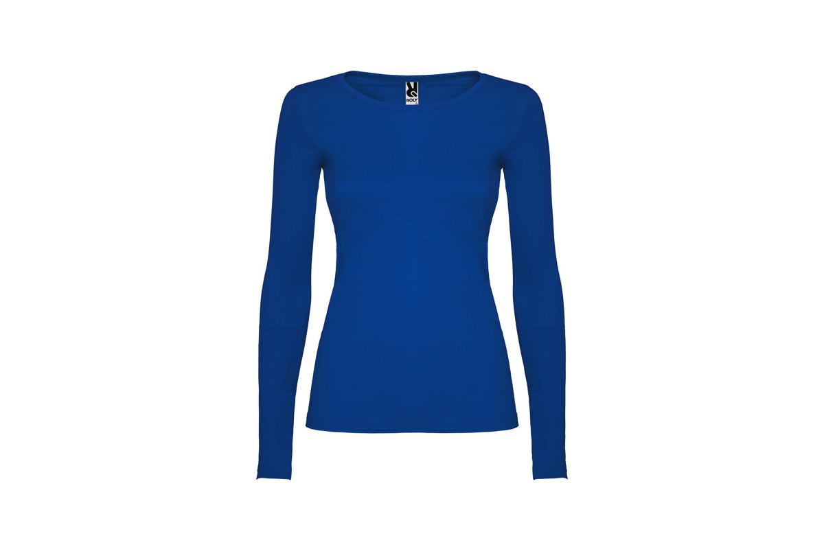 CAMISETA MANGA LARGA ALGODÓN MUJER Azul royal Foto