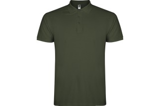 POLO MANGA CORTA SIN BOLSILLO STAR Verde militar Foto