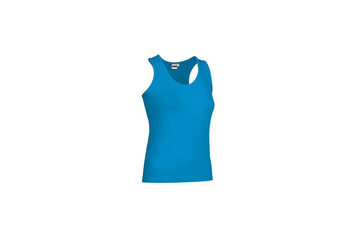 CAMISETA SIN MANGAS MUJER AMANDA Azul tropical Foto CAMISETA SIN MANGAS MUJER AMANDA Azul tropical Foto