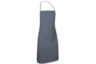 DELANTAL CON PETO Y BOLSILLO CHEF Gris Medio Foto