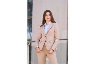 AMERICANA ELÁSTICA SIN FORRO MUJER Beige Foto