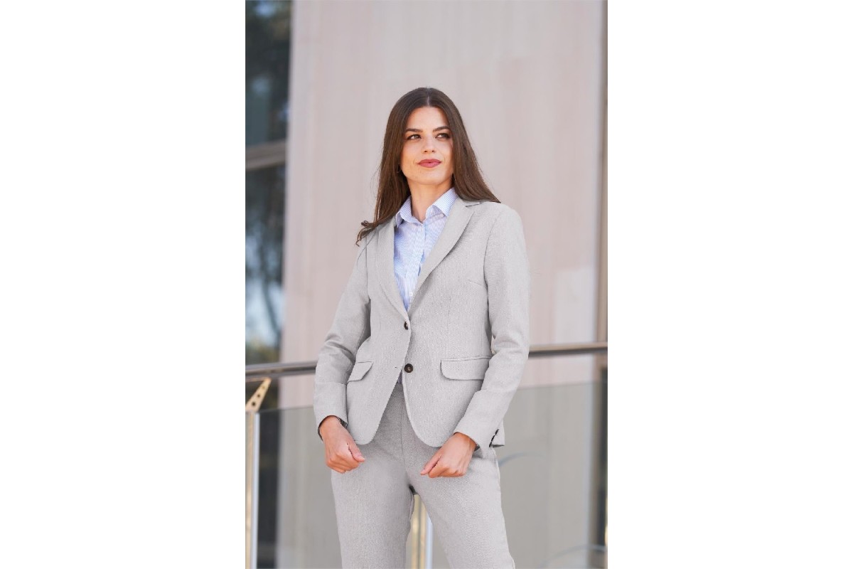 AMERICANA ELÁSTICA SIN FORRO MUJER Gris Medio Foto